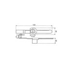 BE-BRAVICA ZA STAKLENA VRATA 140 mm - Slika 2