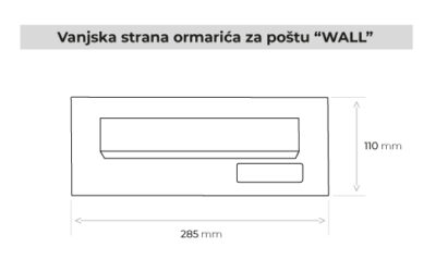 PR-ORMARIĆ PTT WALL UGRADBENI - CRNI - Slika 3