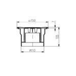 CH-SIFON PODNI 110/105 PVC CRNI - Slika 2