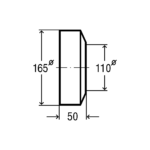 VIEGA-ROZETA PLITKA PVC FI 110 - Slika 2