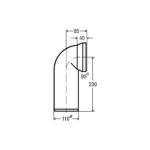 VIEGA-KOLJENO PRIKLJUČNO PVC DN 100 / L - 230 - Slika 3