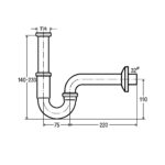 VIEGA-POLUSIFON DUGI LVB CROM - S - 5/4 - Slika 2