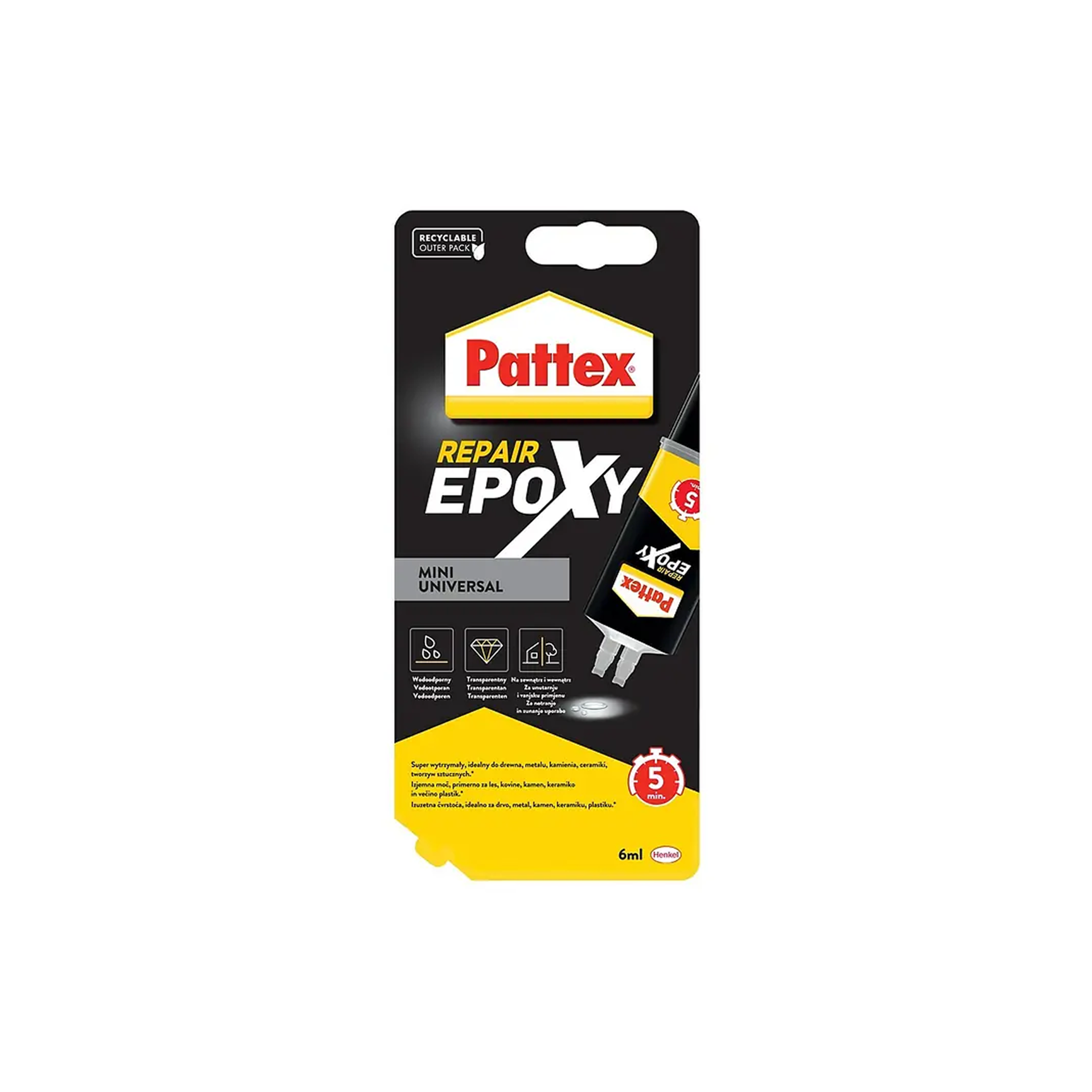 sl HE-PATTEX-LJEPILO UNIVERZALNO 2K-REPAIR EPOXY 6 ML - Slika 1